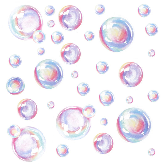 2 Sheets Bubble Wall Decals, Colorful Bubbles Wall Stickers Cutouts Ocean Bubble Wall Stickers Under The Sea Birthday Party Decorations for Kids Room Bathroom Wall Mermaid Theme Party