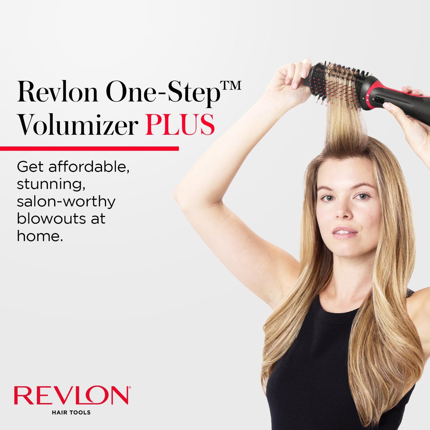 Sèche-cheveux et styler REVLON One Step Volumizer PLUS | Plus de volume, moins de dommages et plus de contrôle du style pour des brushings de style salon faciles et rapides, et facile à transporter (noir)