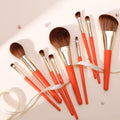 DUcare Makeup Brushes 9Pcs Deer Series Makeup Brush set with Bag Brush Kabuki Foundation Blending Powder Blush Concealers Eyeshadows Brushes