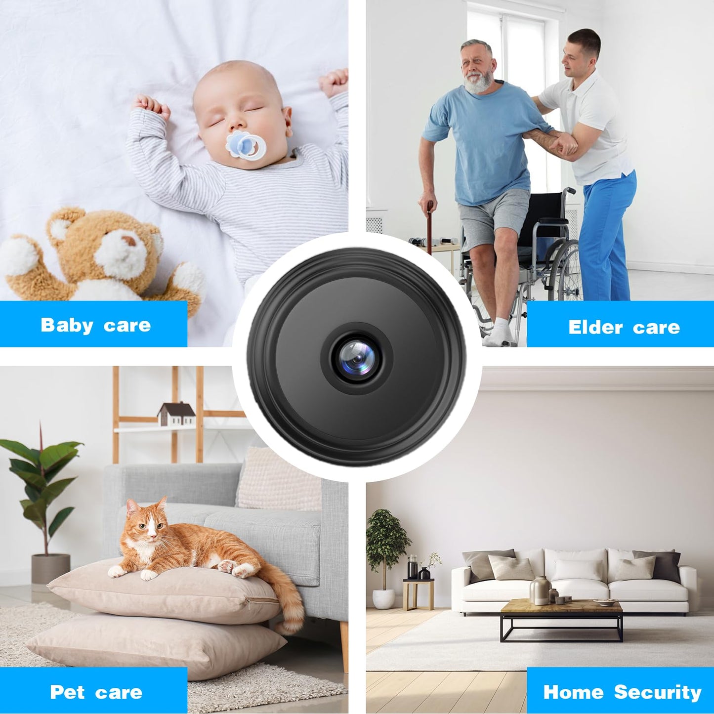 ZDO Mini Camera, Wireless WiFi Camera, Home Security 4K Camera, WiFi Camera, Smart Indoor Camera Small WiFi Outdoor Portable Cameras Nanny Cam