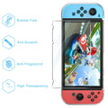 Case Compatible with Nintendo Switch with Protective Film, Transparent Protective Case for Nintendo Switch with Switch Protective Film and Grip Cover Case, Shock Absorption and AntiScratch