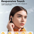 ZZU Wireless Earbuds, Bluetooth Ear Buds with Big Bass Stereo Sound, 48 Hours Playtime, Lightweight in-Ear Fit Earphones, IPX7, Hands-Free Calls with AI for iPhone, Android, Pad, Sports, Workout