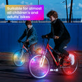 REYUNGGO 4Pack LED Bike Wheel Lights,Ultra Bright Bicycle Spoke Lights,IPX5 Waterproof, Color Bike Light with Included Batteries,Multi-Color Bicycle Lights (2*PinkBlue+2*Red)