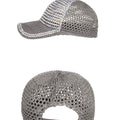 Casquette de baseball en maille pour homme et femme, avec strass et cristaux, ajustable, brillante, décontractée, sport, chapeau de soleil respirant