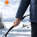 AstroAI 27" Snow Brush and Ice Scrapers for Car Windshield, Detachable Snow Scrapers with Ergonomic Foam Grip for Cars, Trucks, SUVs (Heavy Duty ABS, PVC Brush, Orange)