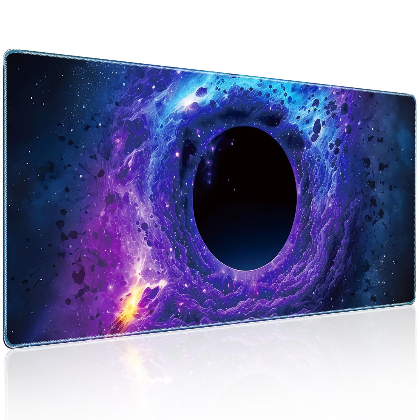 Mysterious Black Hole Cool Technology Style Gaming Mouse Pad, Superior Smooth Fabric & Non-Slip Base for Excellent Maneuverability & Maximum Stability, 31.5 x 11.8in XXL Gaming Mouse Pad