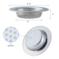 Honmein 2 Pcs Sink Strainer for Most Kitchen Sink Drain Basket, Upgraded Double-Layer Safe Design Kitchen Sink Strainer (Outer Diameter 4.5 Inch)