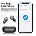 Écouteurs sans fil Bluetooth kurdene, S8 Son de basse profonde 38H Autonomie IPX8 Écouteurs étanches Appel clair avec microphone Écouteurs Bluetooth intra-auriculaires confortables pour iPhone, Android…