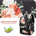 School Backpack for Teen Girls Women Bookbag School Bag 15.6 inch Laptop Backpack Daypack for School Travel (Floral Black-2)