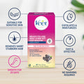 Veet Ready-To-Use Waxing Kit For Women | Wax Strips For Body Hair Removal, Wax Kit For Ingrown Hair Treatment, Personal Care Product, Hair Remover | 40ct Waxing Strips, 4ct Body Wipes