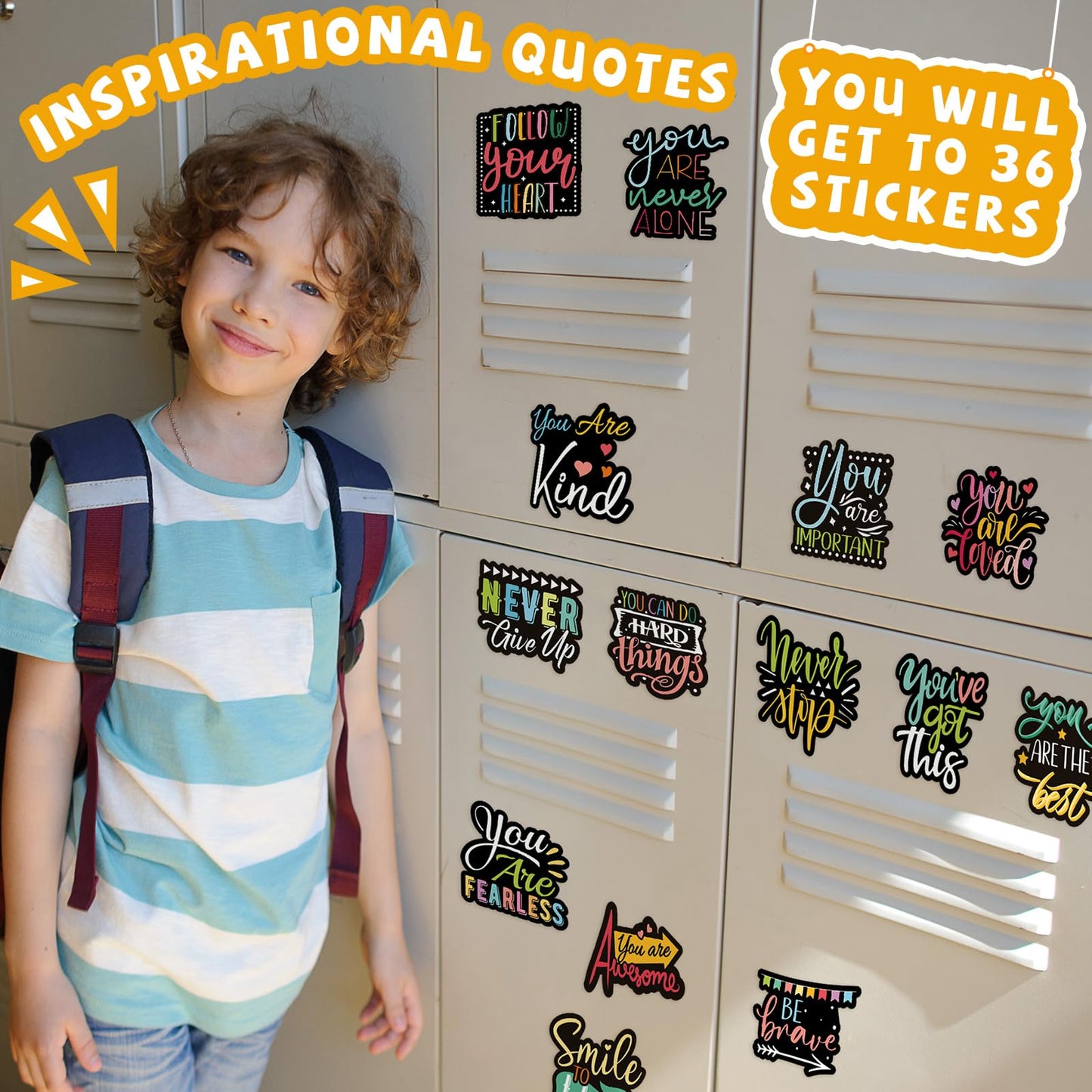 Sinmoe 24 Pcs Inspirational Fridge Magnets Locker Magnets for Girls Black Motivational Quotes Magnets Cute Refrigerator Magnets for School Classroom Whiteboard Office Car Accessories