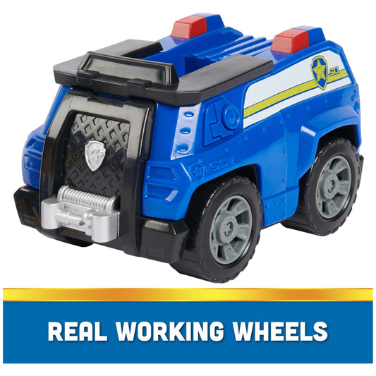 Paw Patrol, Chase’s Patrol Cruiser, Toy Car with Collectible Action Figure, Sustainably Minded Kids Toys for Boys & Girls Ages 3 and Up