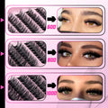 Lash Clusters Fluffy Individual Lashes Cluster Eyelash Extensions Cluster Lashes Wispy DIY Eyelash Extension at Home Pestañas Pelo a Pelo (60D+80D+100D, 280PCS)