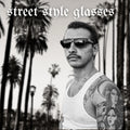 Gafas de sol Gangsta con lentes oscuras negras para hombre, gafas Cholo con protección UV, bisagra de resorte, estilo clásico Eazy E, parte superior plana de la vieja escuela (negro)