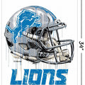 Póster de pared de Trends International NFL Detroit Lions - Drip Helmet 20, 22,375" x 34", paquete de póster y soporte