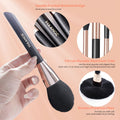 Makeup Brush Set 10 Pcs Premium Synthetic Foundation Powder Concealers Eye shadows Blush Makeup Brushes with Black Case (Black Gold)