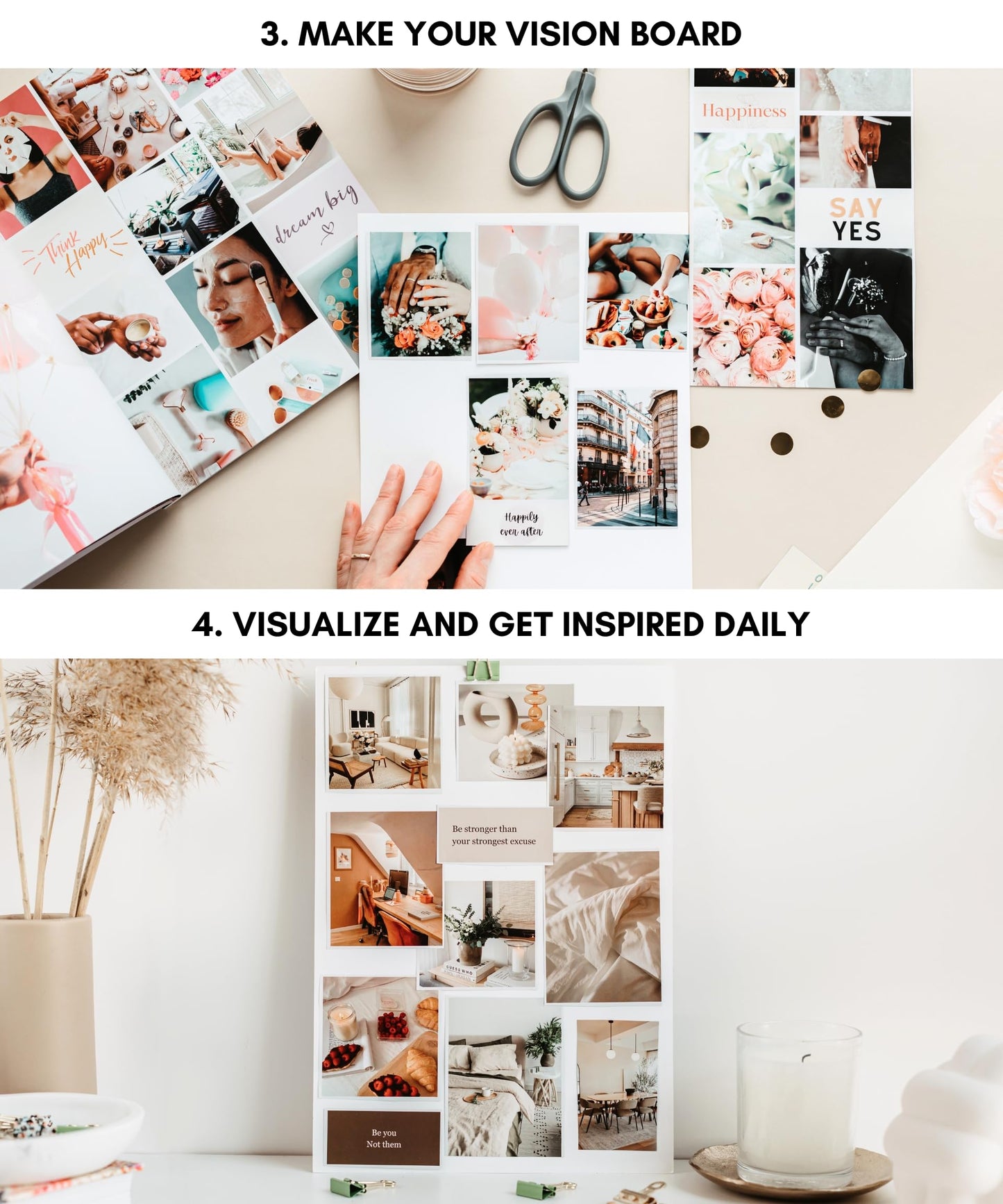 Lamare Vision Board Book - 800+ New and Improved Vision Board Pictures and Quotes for Vision Board Kit, Visualize, Inspire and Create Life Goals, Magazine for Vision Board Clip Art and Collage Book