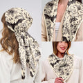 Foulard Cabreche en soie, carré en satin, pour cheveux, 69,5 cm, tendance, esthétique, mignon, décoration pour femmes et filles, chauve-souris