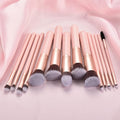 Makeup Brushes Pink wooden Makeup Brushes,14pcs make up brushes for girls Set Premium Synthetic Foundation Brushes Blending Face Powder Eye Shadow Concealer Make Up Brushes Tool Storage Bag (pink)