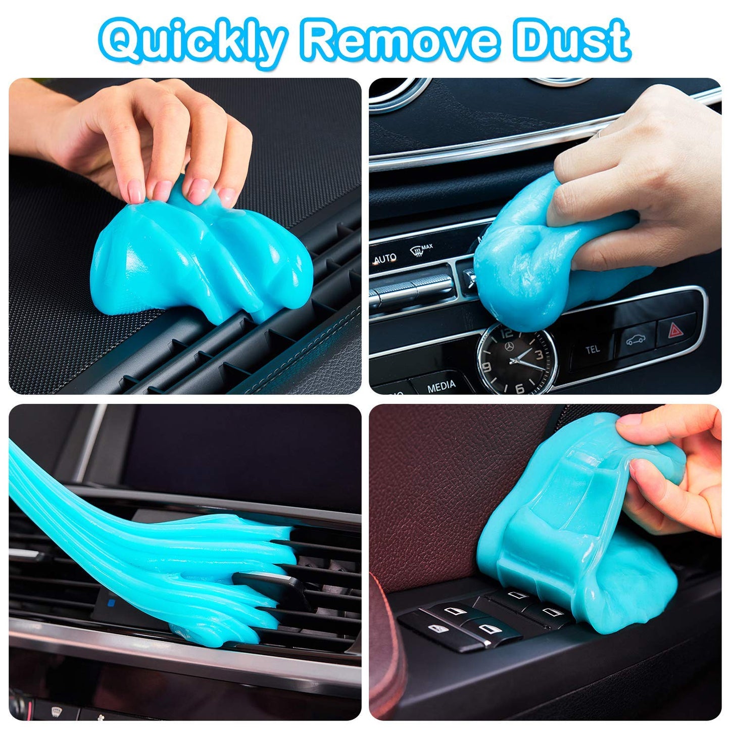 PULIDIKI Gel limpiador para coche Masilla limpiadora para coche Limpiador de interior de coche Slime Kit de limpieza para coche Herramientas de limpieza para coche Suministros de limpieza para coche Accesorios para coche Regalos para hombre y mujer Azul