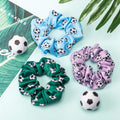 WILLBOND 8 Pieces Soccer Hair Scrunchies Soccer Hair Ties Elastic Soccer Hair Bands Soccer Girl Gifts Ponytail Holders Sport Hair Accessories for Girls Women Players Coaches Teams(Soccer)