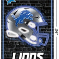 Affiche murale Trends International NFL Detroit Lions - Casque néon 23, 22,37" x 34,00", ensemble affiche et punaise