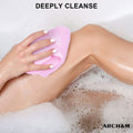 ARCH&M Exfoliating Washcloth Exfoliating Body Scrubber Back Scrubber for Shower Japanese Washcloth Bath Wash Cloth Korean Exfoliating Luffah Towel Beauty Washcloth Sponge Loofah Body Scrub 3 Pack