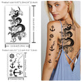 Yazhiji 49 sheets Large Sexy Flowers Collection Waterproof Temporary Tattoos Lasting Fake Tattoos for Women and Girls