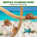 Swirge 23.6" Hermit Crab Climbing Toys, 2Pcs Hermit Crab Jute Rope Ladder with Hook, Reptile Climbing Decor, Habitat Accessories for Tree Frogs