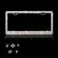 1 Pack Sparkly Frames with Bedazzled Diamond Rhinestone Crystals - Stylish Car Accessories for a Glamorous Touch,Party,Birthday Gift(Silver)