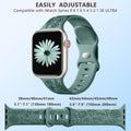 6 Pack Floral Engraved Bands Compatible with Apple Watch Bands 44mm for Women 40mm 41mm 45mm 49mm, Adjustable Comfortable Soft Silicone for iWatch Bands 38mm Womens Series