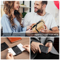 Wallet for Men Slim Slots Credit Card Holder with Money Clip RFID Blocking Bifold Minimalist Mens Wallet Gift Box