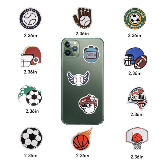 100 Pack Sports Stickers, Sports Football Soccer Baseball Basketball Party Favors, Birthday Decorations