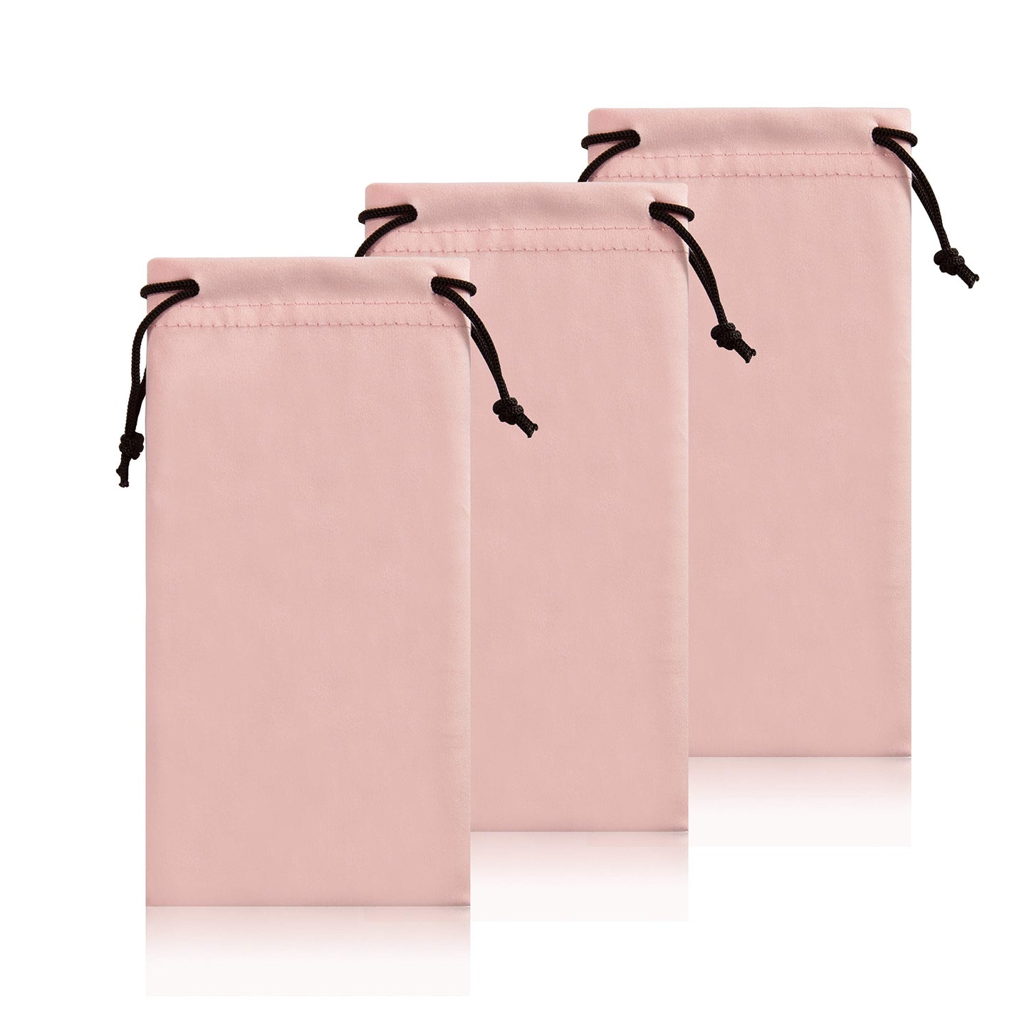 TRIUMPH VISION Pink Sunglasses Case Pouch Soft -3 Pack Eyeglasses Pouch for women Gadgets Small Storage Bag