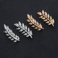 Zaky 5 Pairs Brooches Accessories Palace Retro Hollow Pattern Shirt Collar Brooch Buckle Angle Triangle and Simple Elegant Double Leaf Collar Pin Brooch Gold Silver Plant Brooch with Box