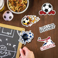 Lot de 100 autocollants de football pour scrapbooking, autocollants de motivation en vinyle imperméables pour bouteilles d'eau, bagages, incitations à l'enseignement, cadeaux d'équipe de football pour enfants, adolescents et adultes