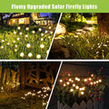 Flumy Solar Lights Outdoor Waterproof 2 Pack, Upgraded Outdoor Solar Lights for Yard Patio Garden Decor, Solar Lights for Outside Gardening Supplies, Firefly Garden Lights Solar Powered Outdoor