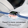 HUOTO Portable Wireless Charger for Apple Watch Accessories,for Apple Watch Series 10/9/8/UItra 2/UItra/7/6/5/4/3/2/SE,Compact Magnetic iWatch Charger 1200mAh Power Bank Keychain Travel Style Gift