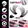 Lash Clusters Fluffy Individual Lashes Cluster Eyelash Extensions Cluster Lashes Wispy DIY Eyelash Extension at Home Pestañas Pelo a Pelo (60D+80D+100D, 280PCS)