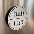 Clean Dirty Dishwasher Magnet | Reversible Sign Looks Great on Stainless Steel | Clean Farmhouse Design Decor | Strong Magnet | Engraved on Premium Materials | Won't Fade like a Sticker