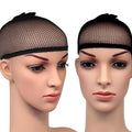 Blisstime Pack of 12 Wig Cap Open End Mesh Net Liner Weaving Cap (black)