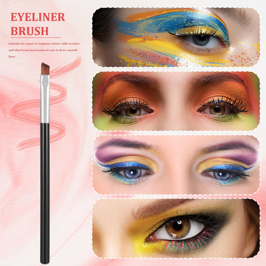 200 Pcs Angled Eyebrow Brush Disposable Brow Tint Brush Eye Liner Brush Eye Makeup Brush Eyebrow Concealer Brush Eye Shadow Applicator Sticks Tinting Brush for Women Salon Beauty Cosmetic Make up Tool