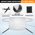 EcoNour Rear Windshield Snow Cover | PEVA Frost Cover with Windproof Elastic Straps for Complete Protection from Snow and Ice | Winter Car Accessories That Fits Most Sedans, SUVs & Vans | Medium