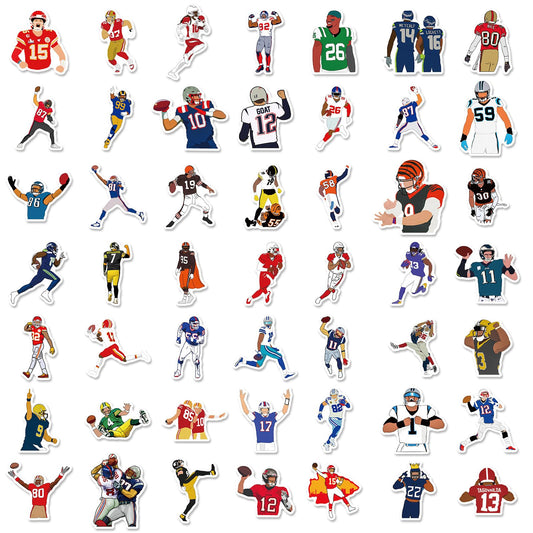 100pcs Football Stickers for Kids, Cool Sport Football Waterproof Vinyl Decal for Girl Teen Adult Water Bottle Laptop Phone Computer Skateboard Luggage Notebook (Football)