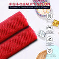 2 Pieces African Bath Sponge African Net Long Net Bath Sponge Exfoliating Shower Body Scrubber Back Scrubber Skin Smoother,Great for Daily Use (Red)