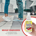 Grandma's Secret Sneaker Cleaner - Shoe Cleaner for Rubber, Canvas and Leather - Stain Remover Spray Removes Dirt, Grime and Grass - 3oz Sneakers Cleaner for Outdoor Shoes, Slippers and Moccasins