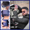 247 GROOMED Self Haircut Kit for Men | 2Pcs SelfCut Guide for Men: Neckline Shaving Template & Fade Guide | Adjustable Size Hair Fade Tool & Stable Neckline Template | Hair Cut for Kids & Seniors