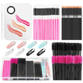 Disposable Makeup Applicators Kit, Shynek Makeup Mixing Tray with Disposable Makeup Accessories Tools for Makeup Artist Mascara Wands, Lip Applicators, Hair Clips with Organizer Box