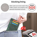 Teskyer Slim Wallet for Men, Minimalist Front Pocket RFID Blocking Leather Wallet Credit Card Holder for Men & Women