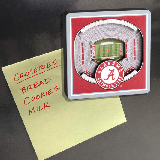 YouTheFan NCAA Alabama Crimson Tide 3D StadiumView Magnets - Bryant - Denny Stadium